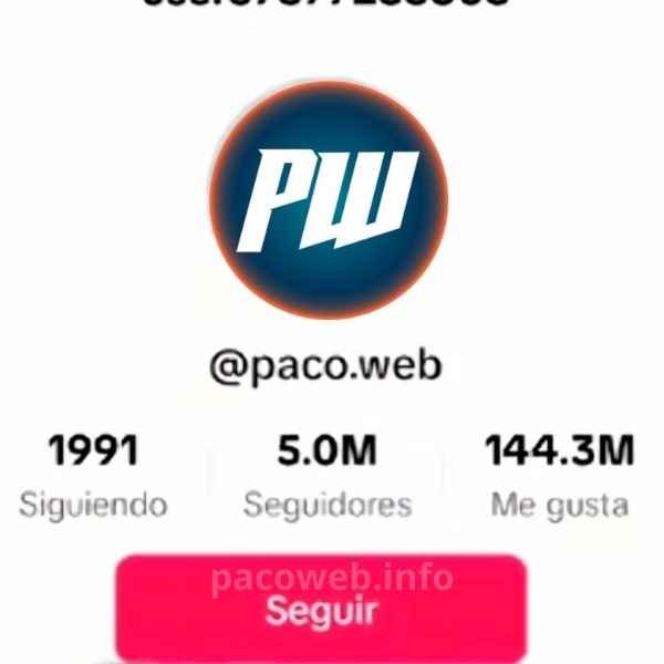 La cuenta mas grande de pacoweb dada de baja de tikTok